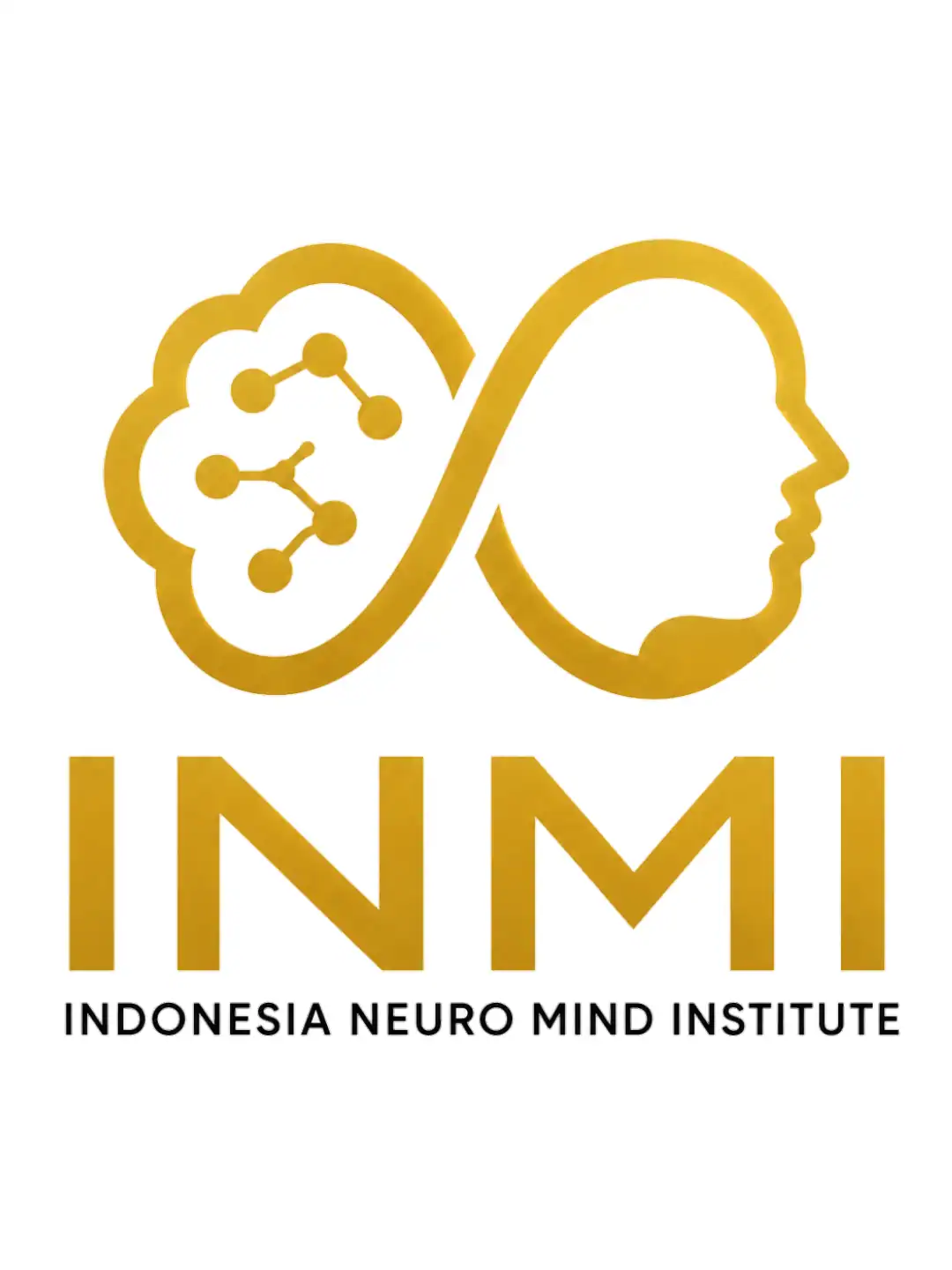 INMI logo featuring brain and human profile for Indonesia Neuro Mind Institute.